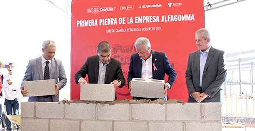 Alfagomma lays corner stone of its plant in Torreon